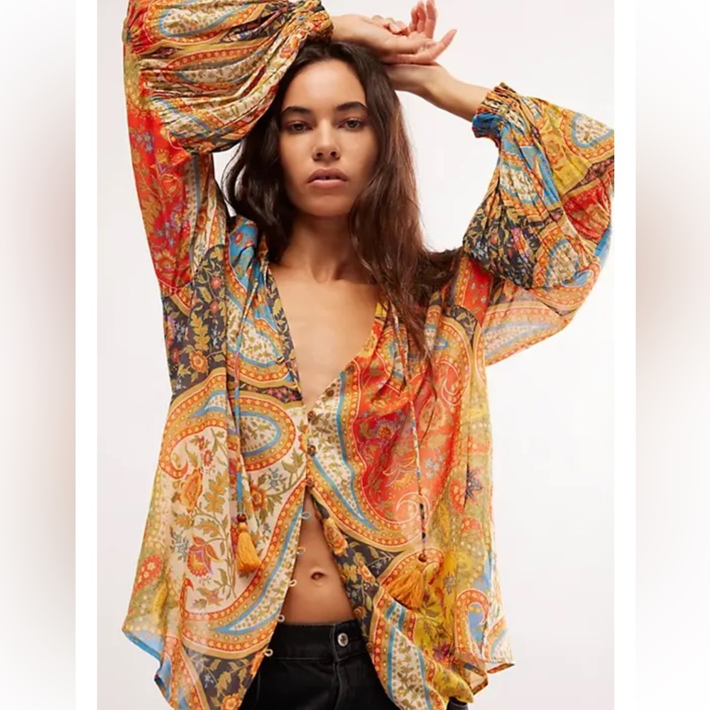 NWT SPELL Belladonna Blouse - Kaleidoscope